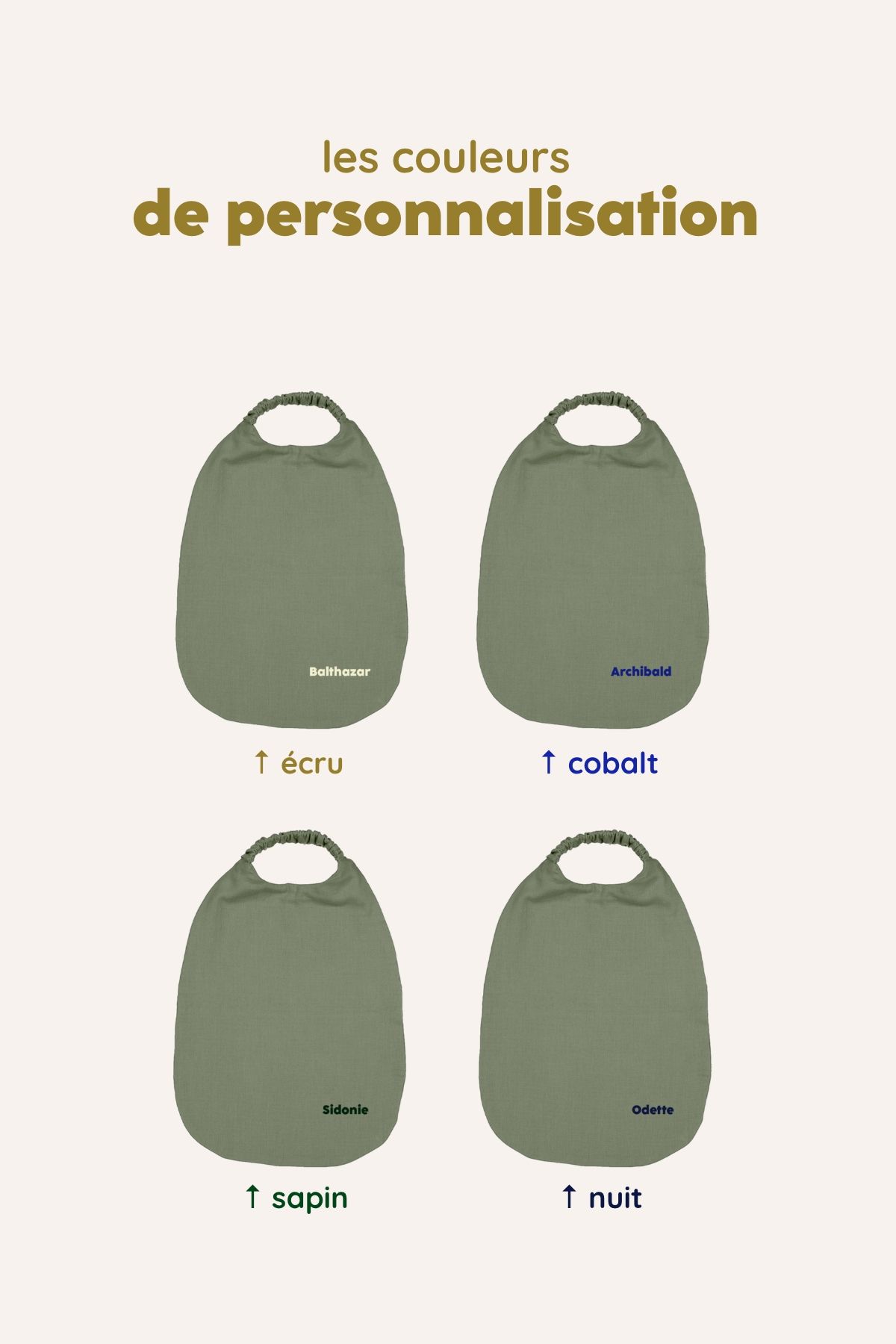 babero elástico servilleta de mesa infantil personalizable 
