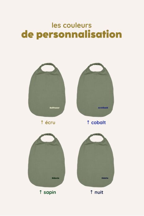 babero elástico servilleta de mesa infantil personalizable 