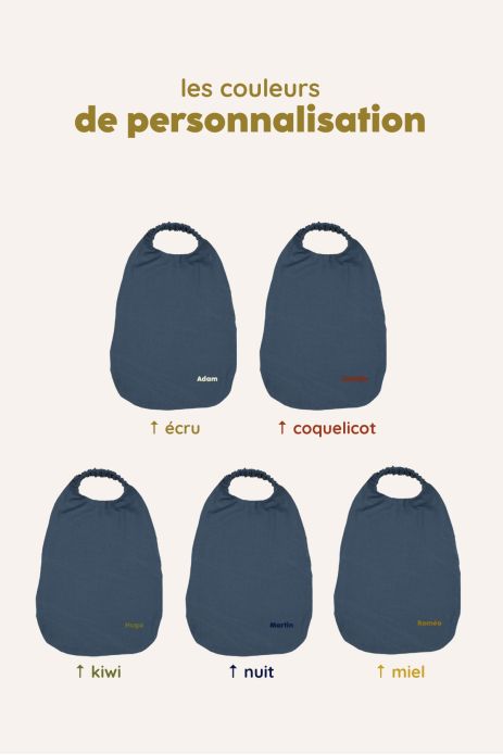bavoir élastique serviette de table enfant personnalisable 