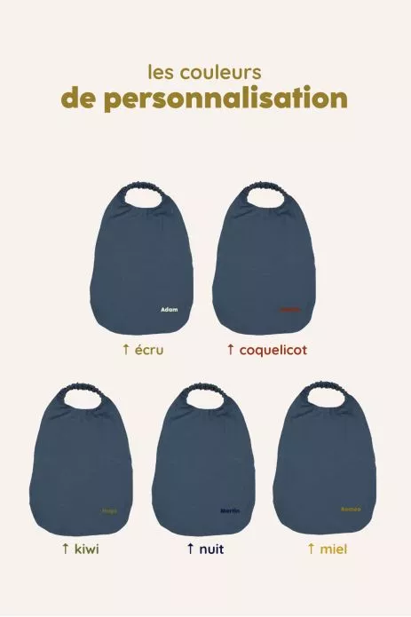 babero elástico servilleta de mesa infantil personalizable 