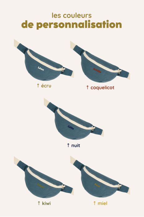 sac banane enfant personnalisable et ajustable