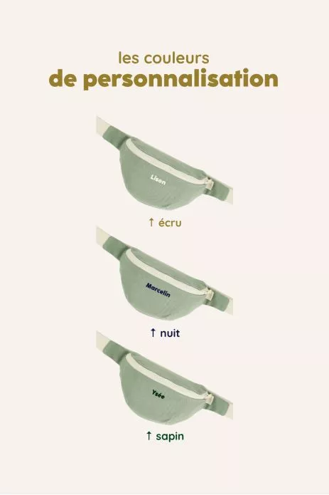 personalizable and adjustable children's fanny pack