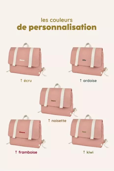 personalizable soft school bag for preschool children