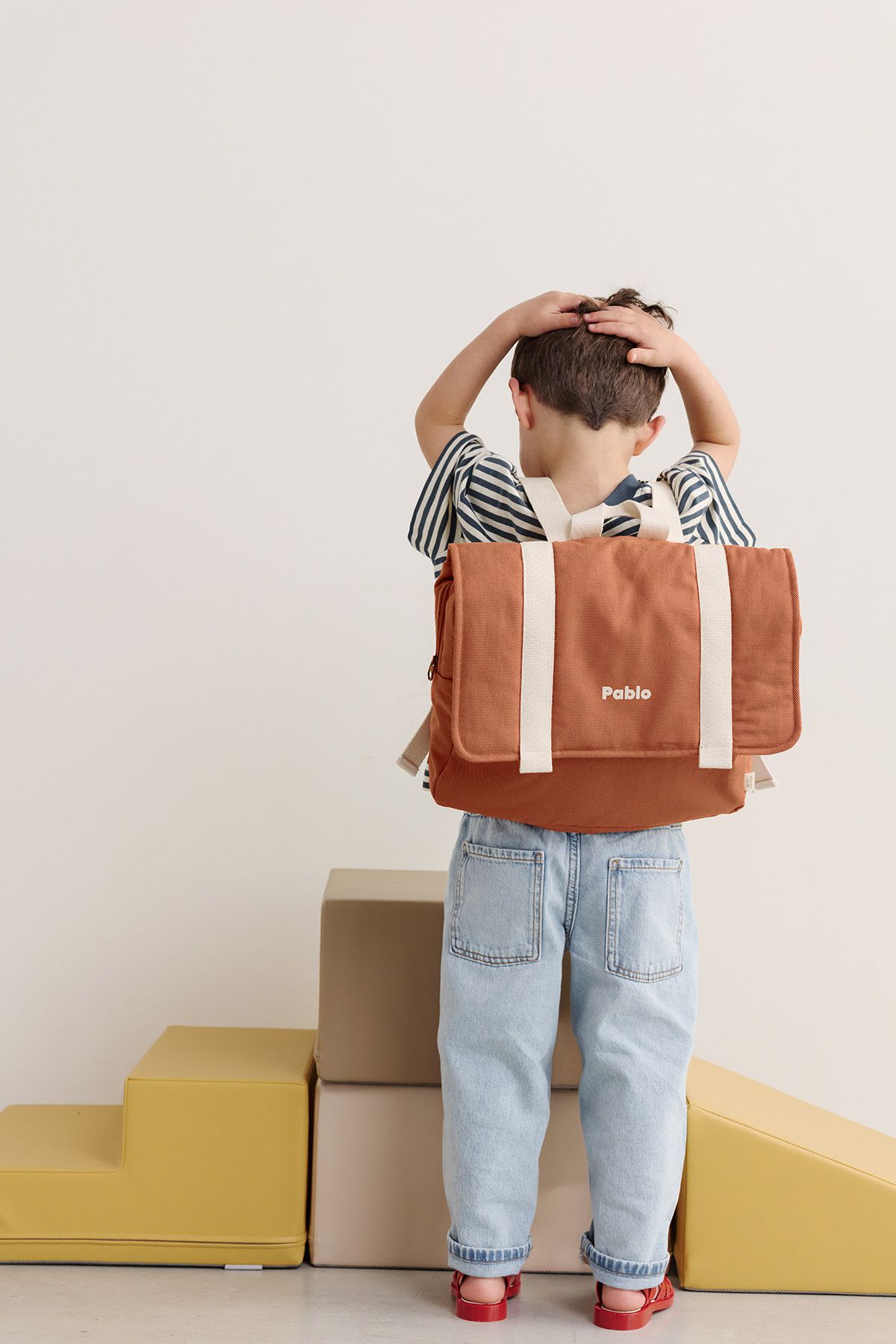 mochila escolar flexible personalizable para niño de preescolar