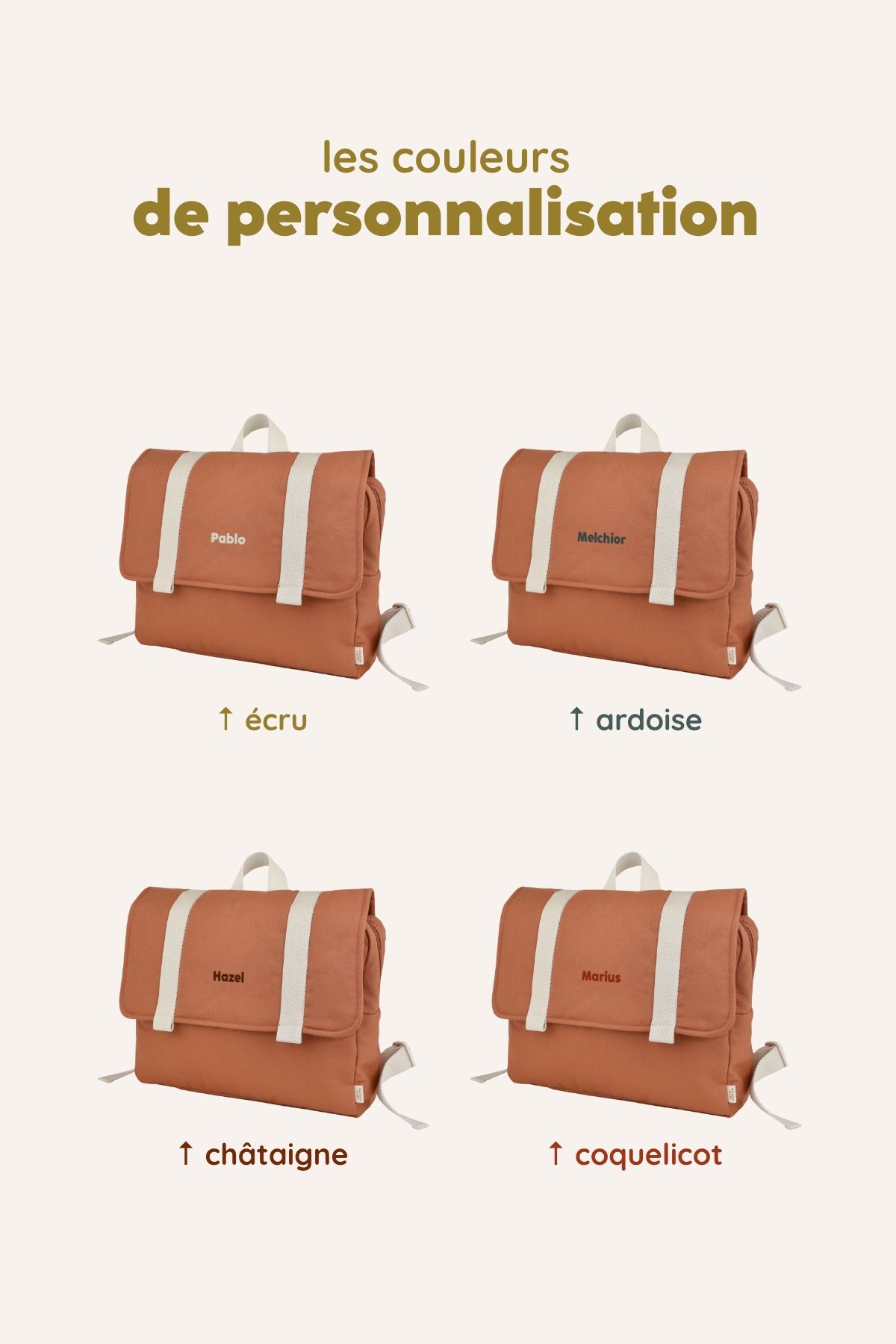 mochila escolar flexible personalizable para niño de preescolar