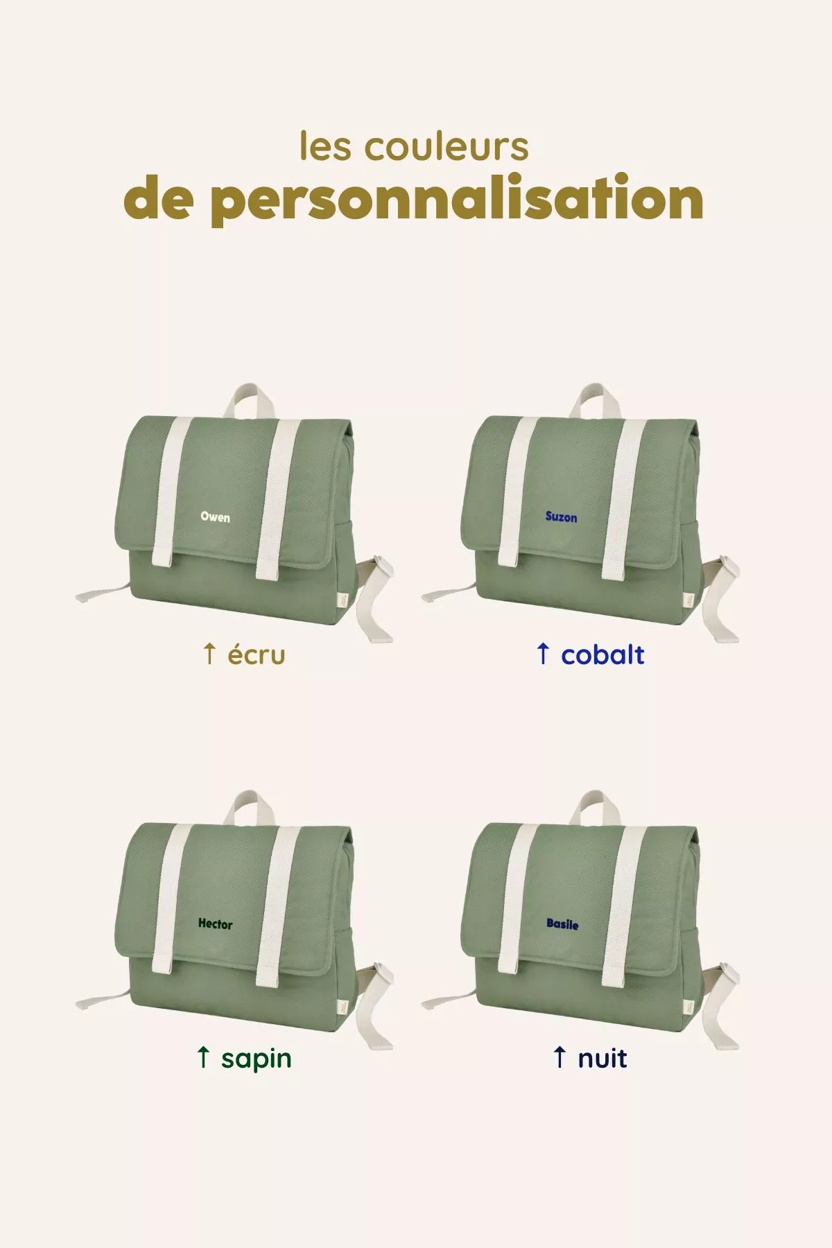personalizable soft school bag for preschool children