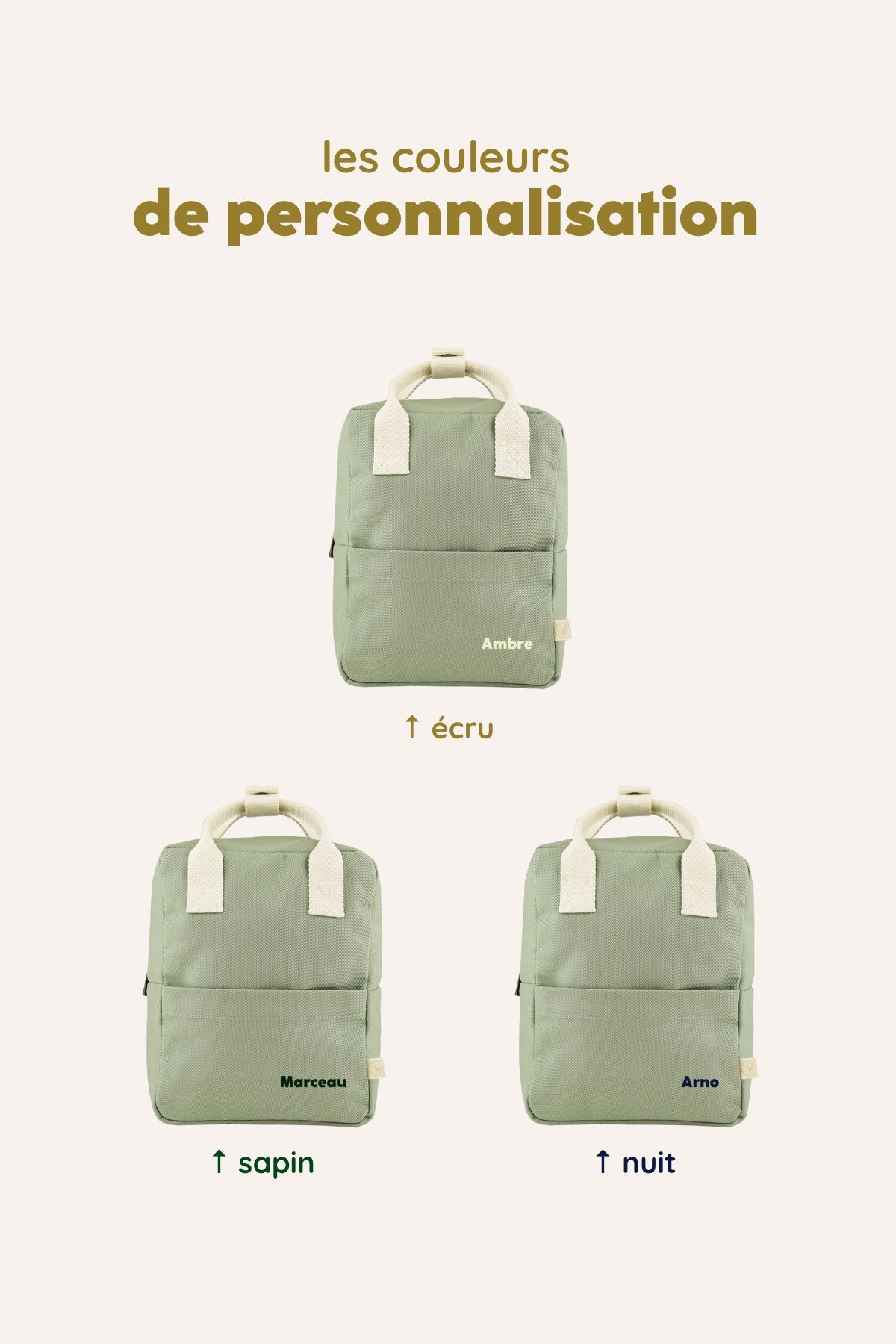sac à dos enfant personnalisable en coton parfait pour l'école maternelle