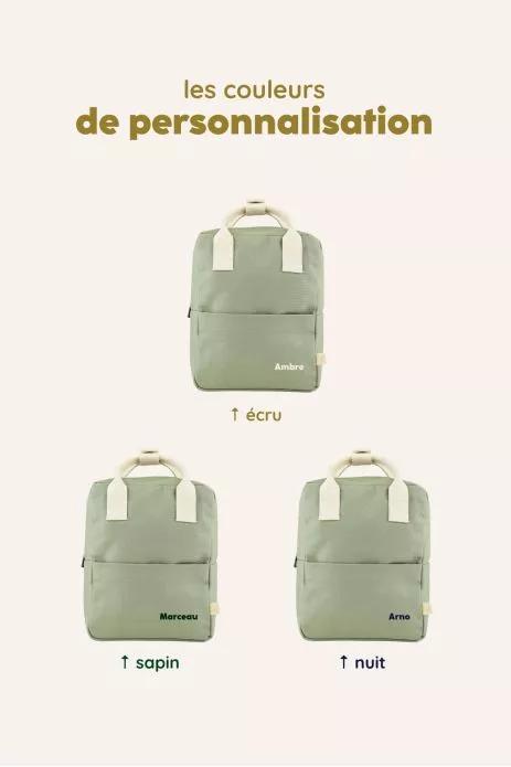 sac à dos enfant personnalisable en coton parfait pour l'école maternelle