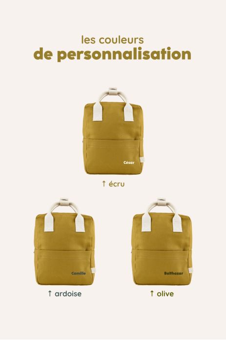 mochila infantil personalizable en algodón perfecta para la guardería