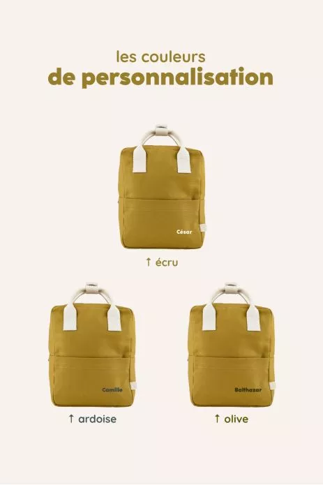 sac à dos enfant personnalisable en coton parfait pour l'école maternelle