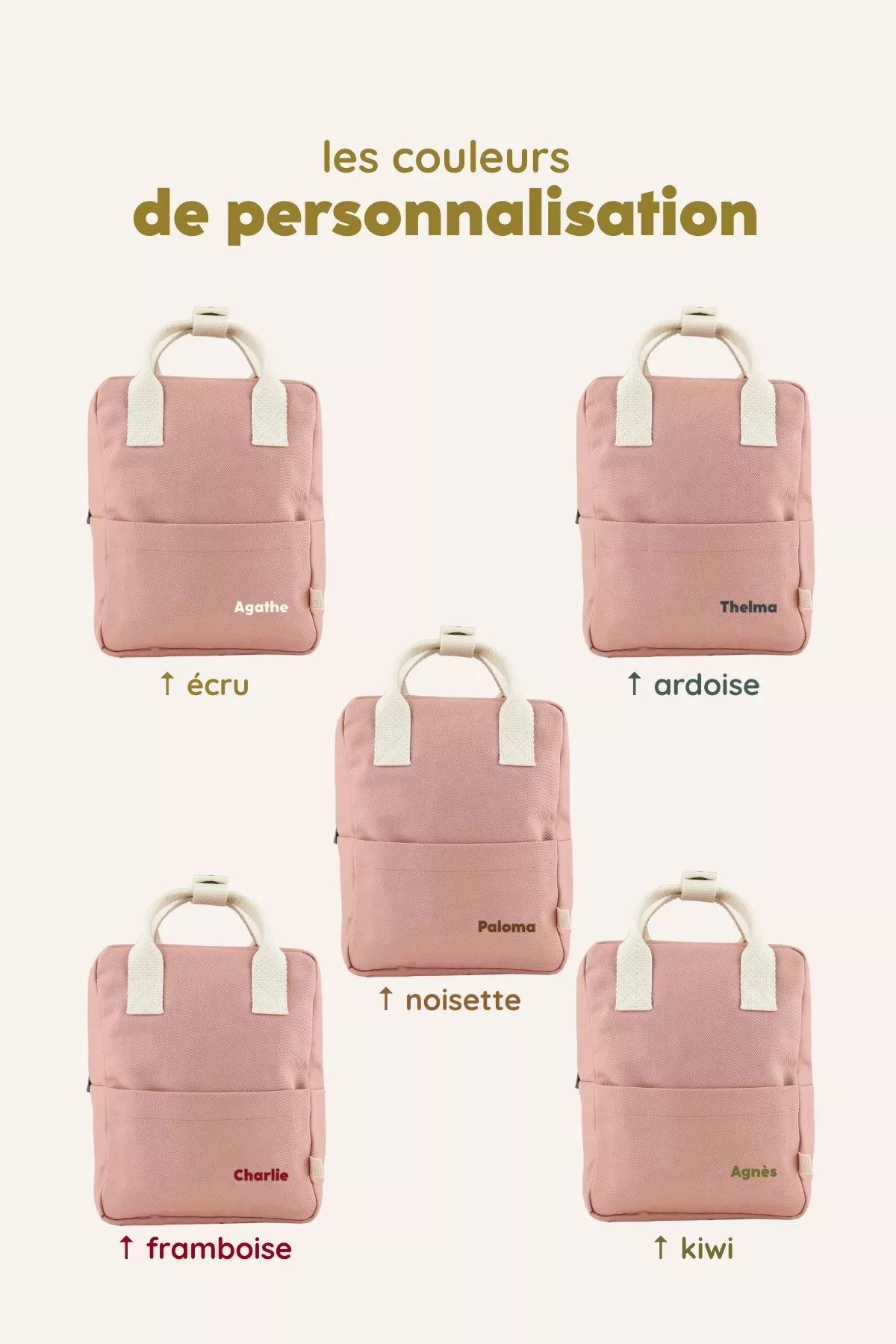 personalizable children's cotton backpack perfect for nursery school
