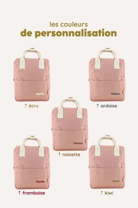 mochila infantil personalizable en algodón perfecta para la guardería