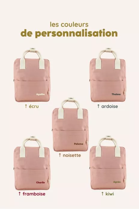 sac à dos enfant personnalisable en coton parfait pour l'école maternelle