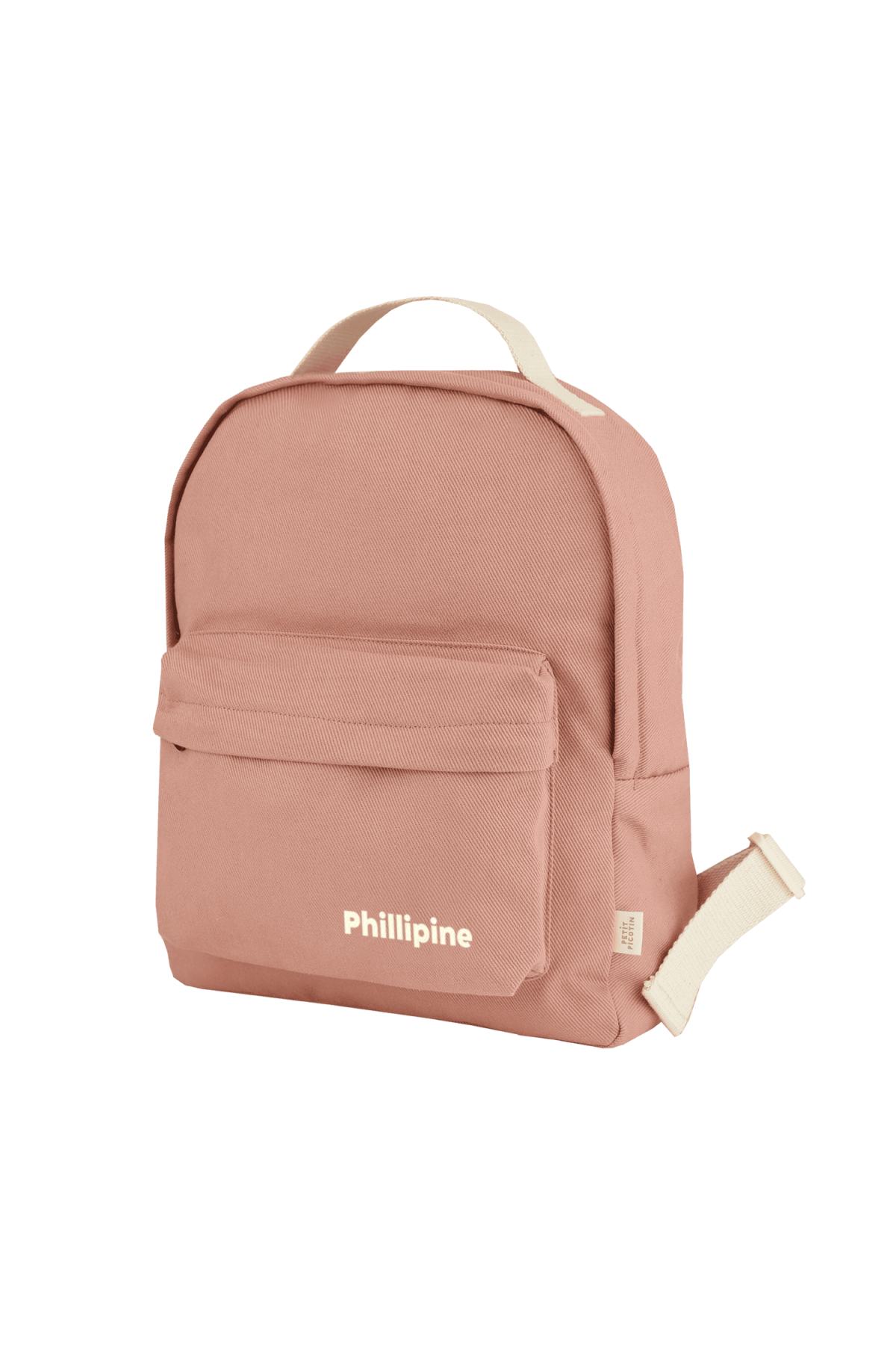 Personalized timeless cotton school backpack for children