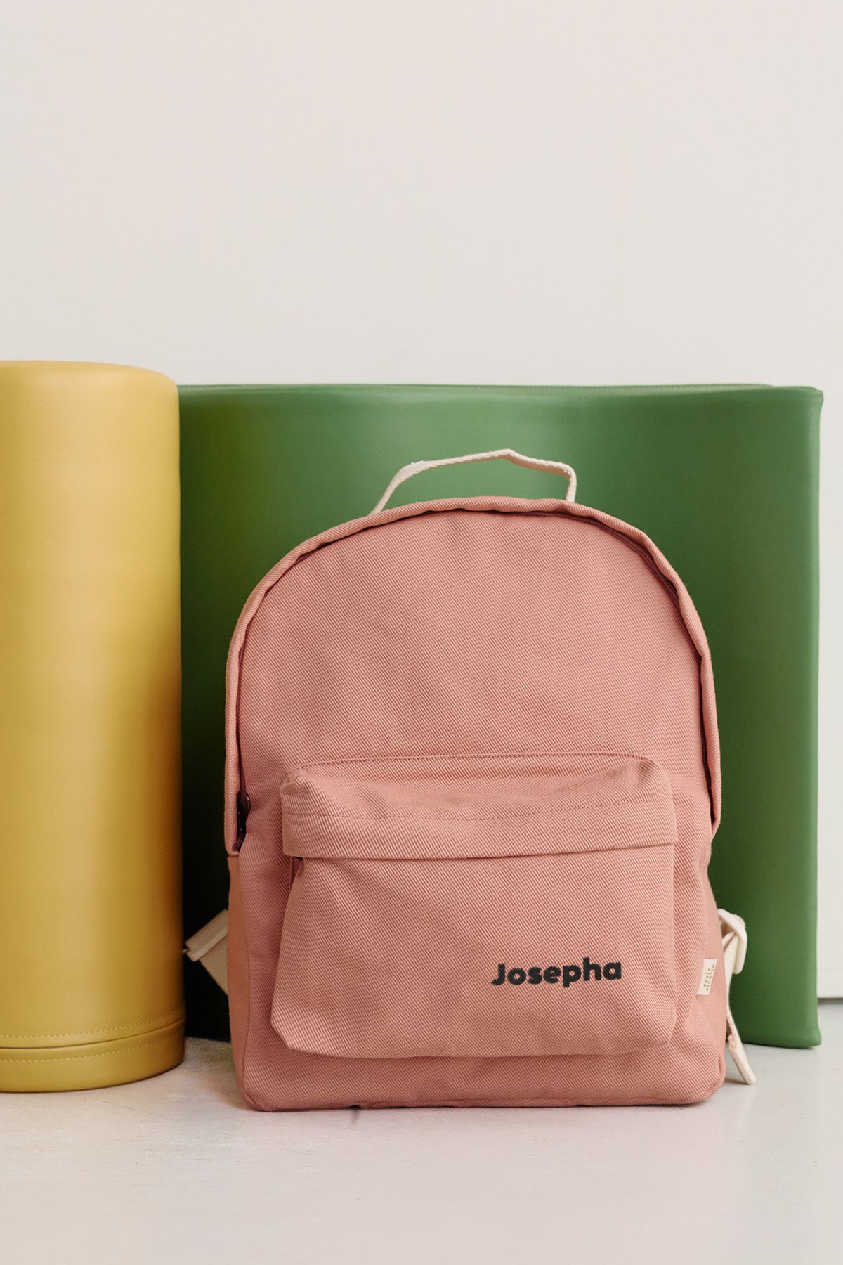Personalized timeless cotton school backpack for children