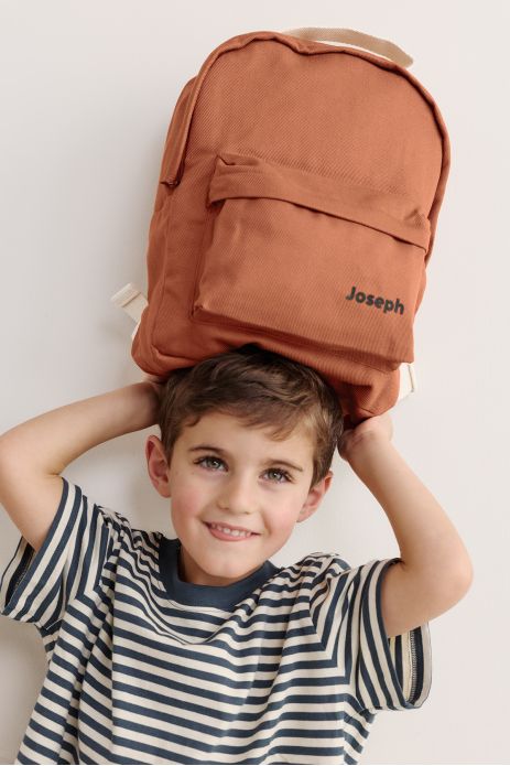 Sac à dos personnalisé école en coton intemporel enfant