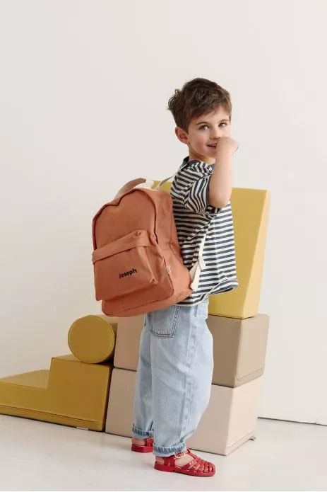 Sac à dos personnalisé école en coton intemporel enfant