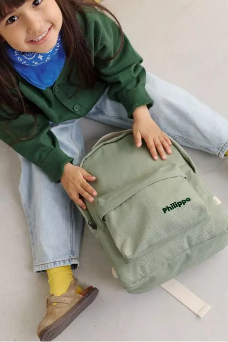 Sac à dos personnalisé école en coton intemporel enfant