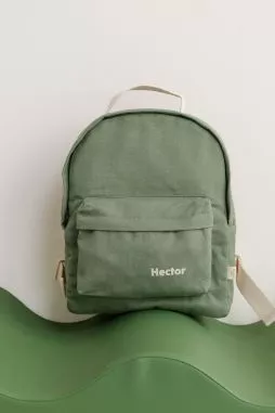 Personalized timeless cotton school backpack for children