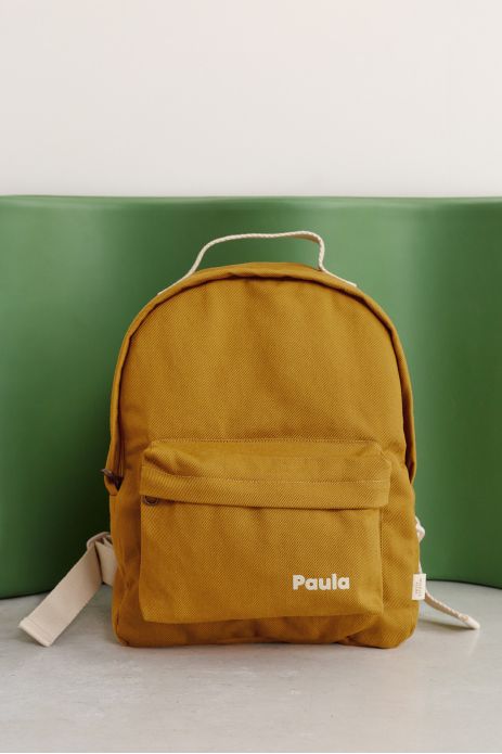 Personalized timeless cotton school backpack for children