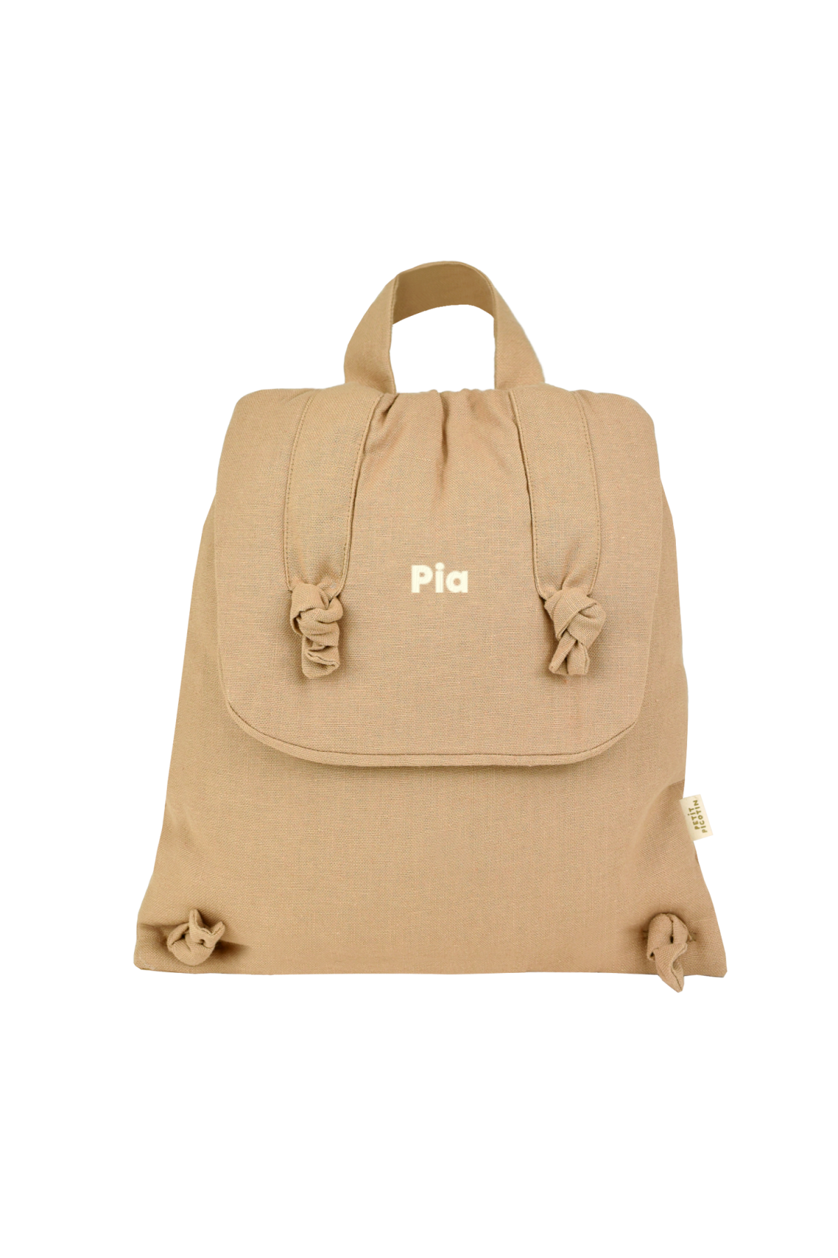 mochila de bebé de lino personalizable regalo nacimiento guardería escuela infantil