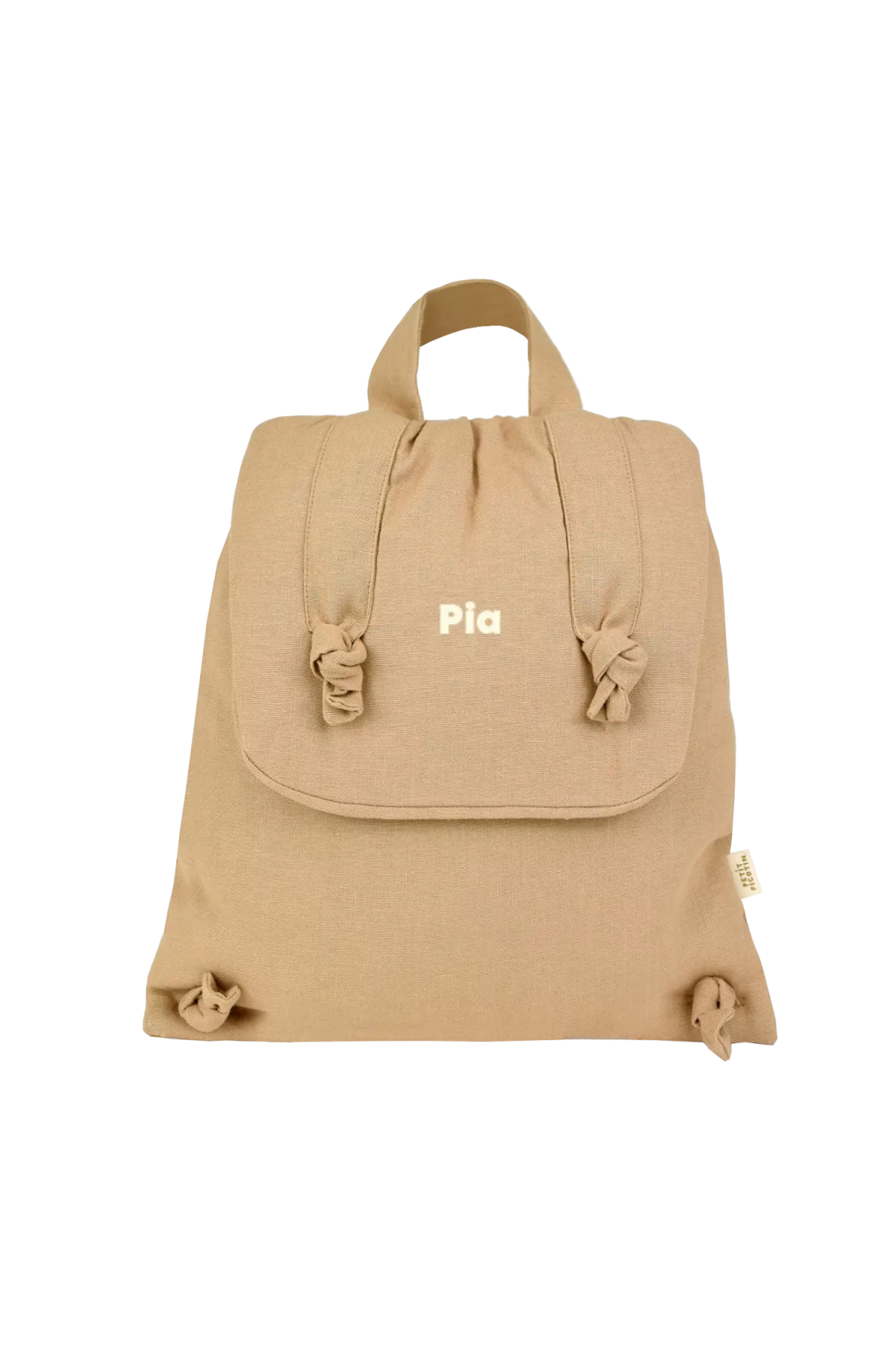 sac à dos bébé en lin personnalisable cadeau naissance crèche école maternelle
