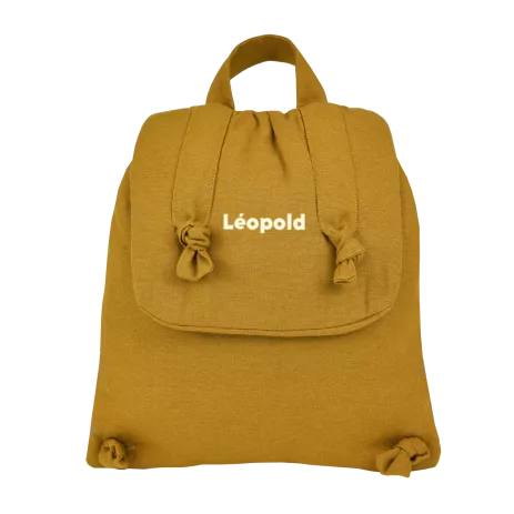 mochila de bebé de lino personalizable regalo nacimiento guardería escuela infantil