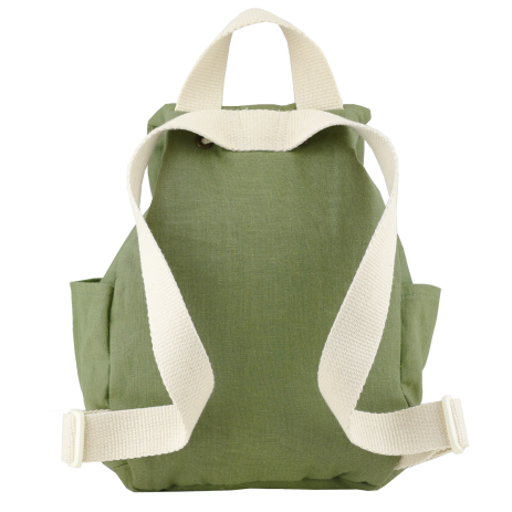 mochila de bebé de lino personalizable con asas ajustables