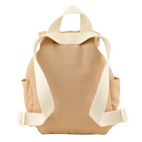 mochila de bebé de lino personalizable con asas ajustables