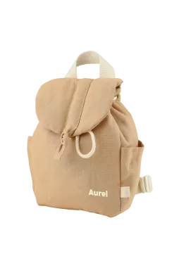 sac à dos bébé en lin personnalisable avec anses ajustables