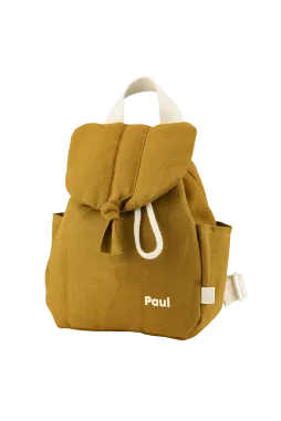 sac à dos bébé en lin personnalisable avec anses ajustables