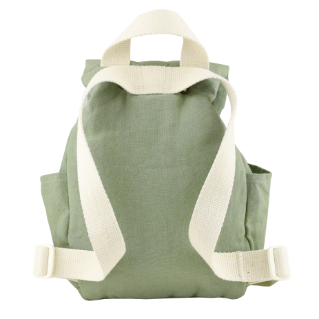 mochila de bebé de lino personalizable con asas ajustables