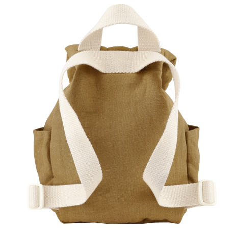 mochila de bebé de lino personalizable con asas ajustables