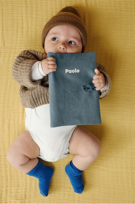 protège carnet de santé en lin personnalisé - idée cadeau de naissance personnalisée