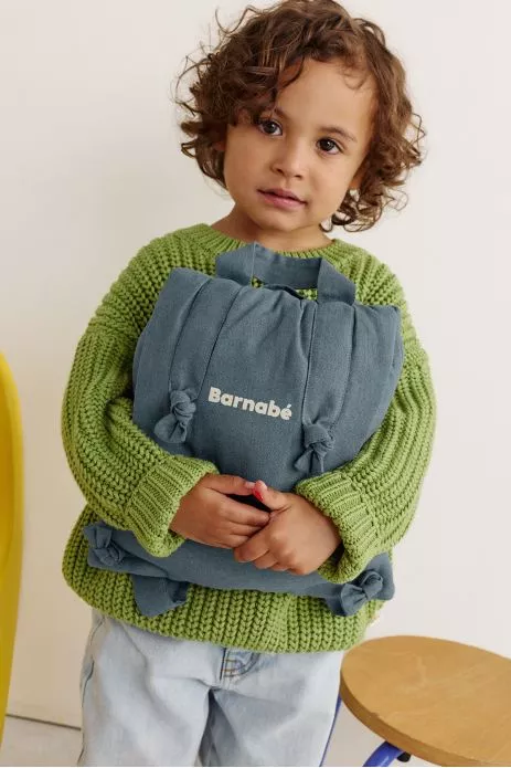 personalisable linen baby backpack gift for birth nursery kindergarten school