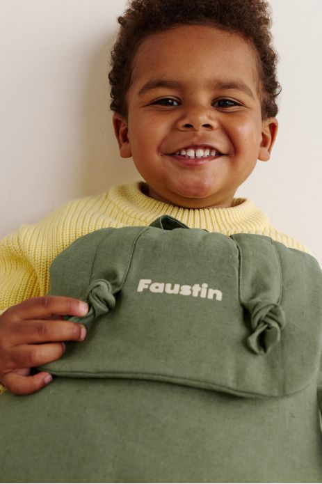 mochila bebé de lino personalizable regalo nacimiento guardería escuela infantil