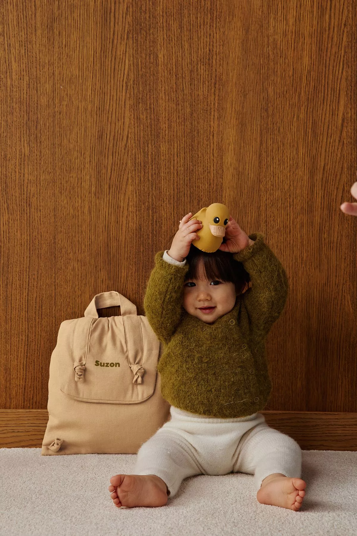 sac à dos bébé en lin personnalisable cadeau naissance crèche école maternelle