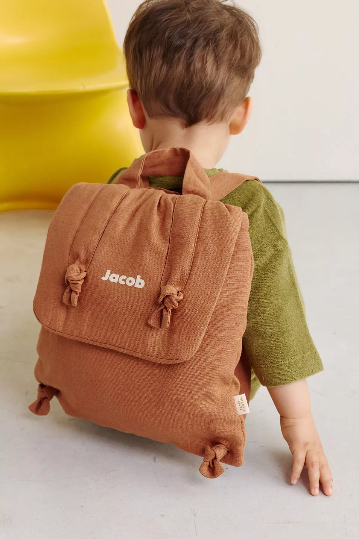 personalizable linen baby backpack birth gift nursery kindergarten