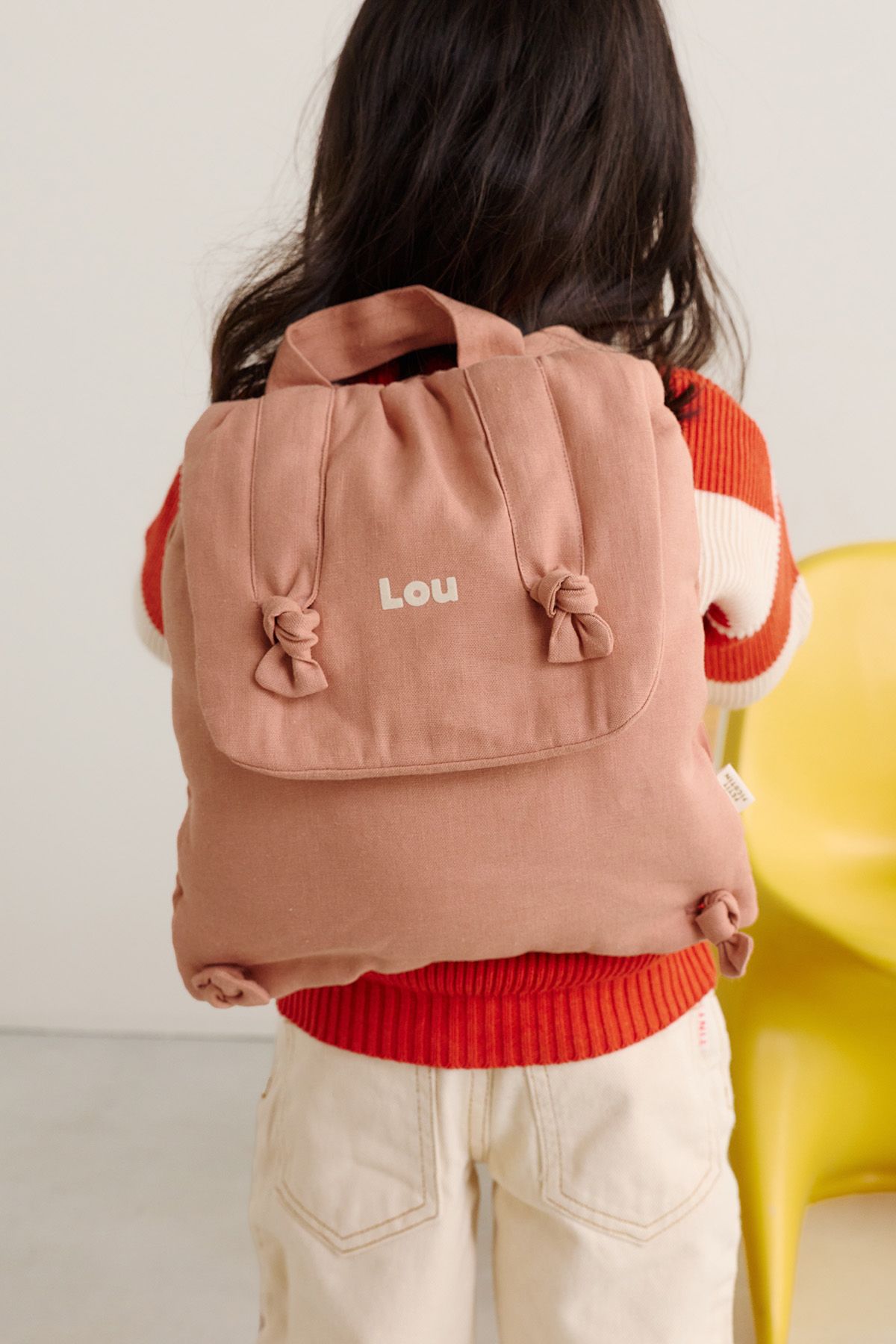 personalizable linen baby backpack birth gift nursery kindergarten