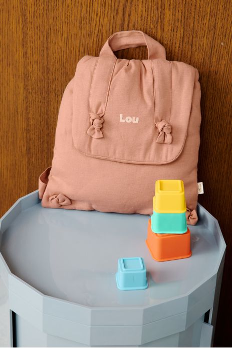 mochila bebé de lino personalizable regalo nacimiento guardería escuela infantil