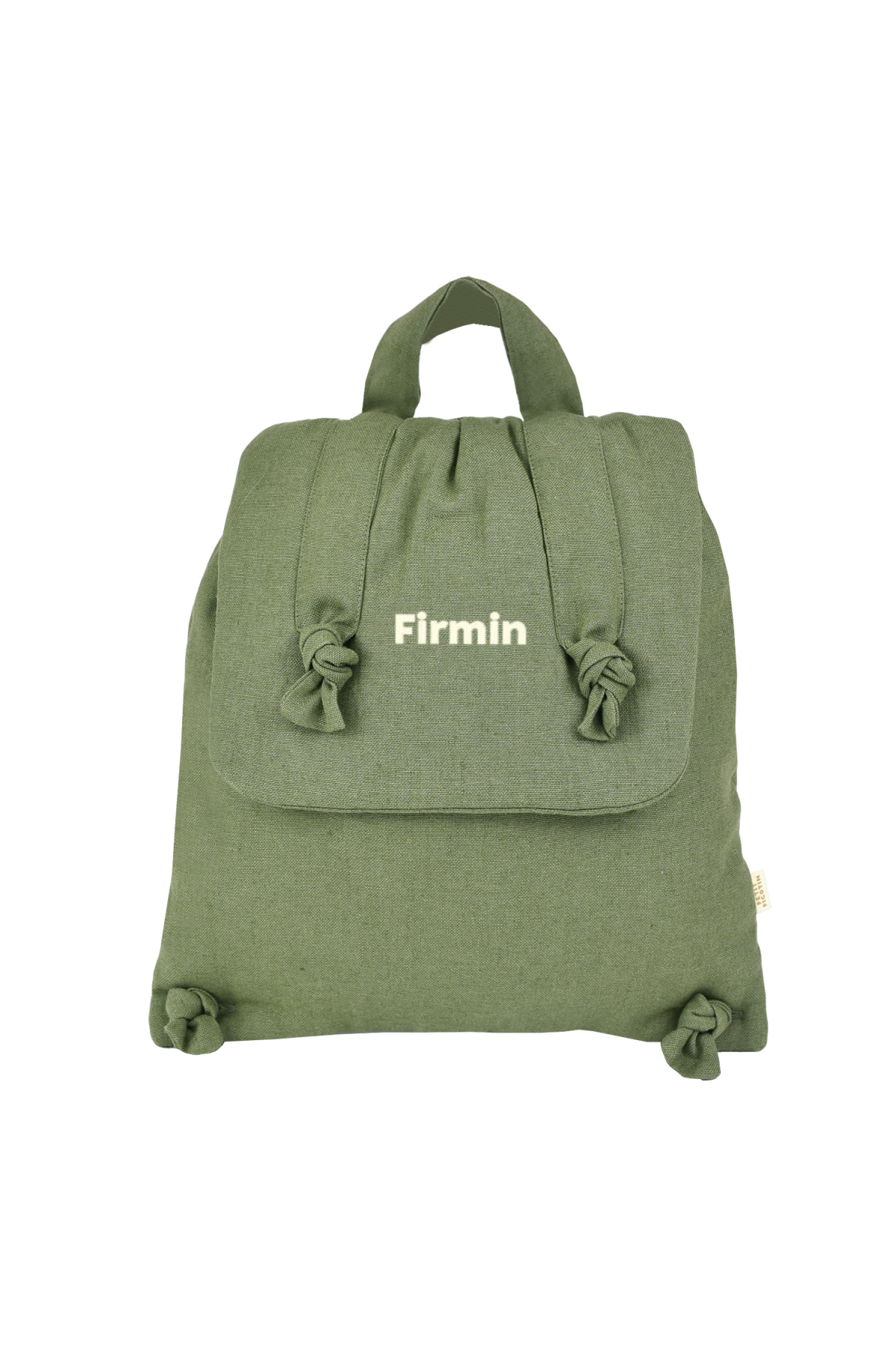 mochila bebé de lino personalizable regalo nacimiento guardería escuela infantil