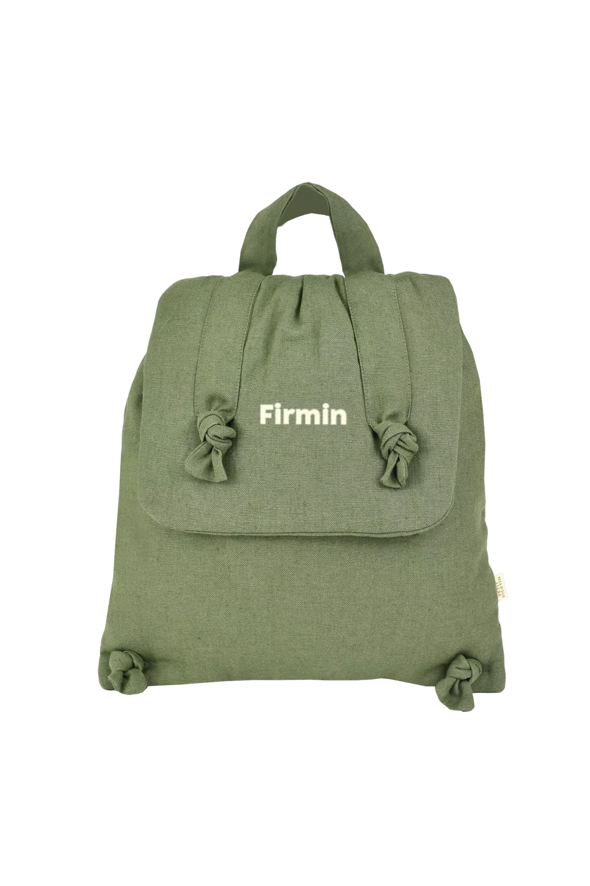 sac à dos bébé en lin personnalisable cadeau naissance crèche école maternelle