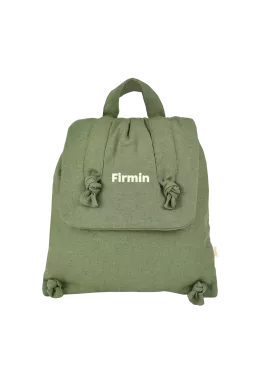sac à dos bébé en lin personnalisable cadeau naissance crèche école maternelle