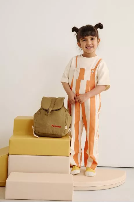 sac à dos bébé en lin personnalisable avec anses ajustables