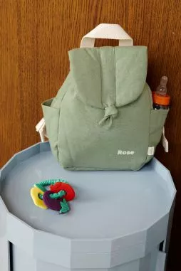 sac à dos bébé en lin personnalisable avec anses ajustables