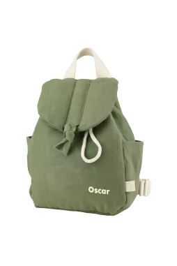 sac à dos bébé en lin personnalisable avec anses ajustables