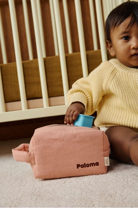 pequeño neceser de lino personalizable para niño adulto