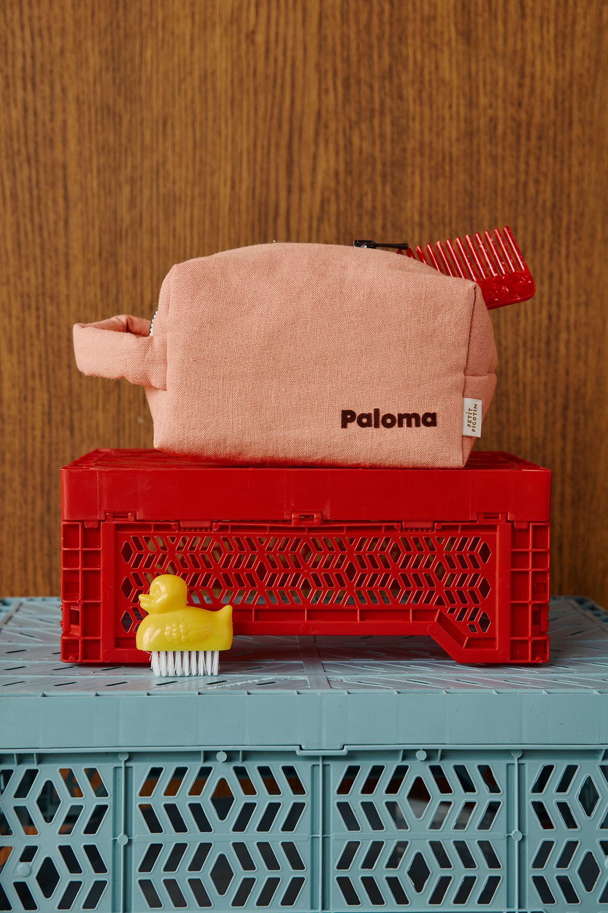 pequeño neceser de lino personalizable para niño adulto