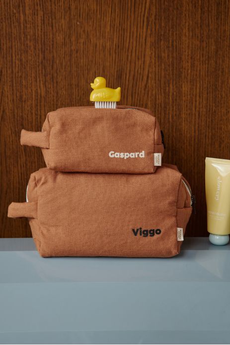 pequeño neceser de lino personalizable para niño adulto