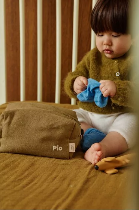petite trousse de toilette en lin personnalisable pour enfant adulte